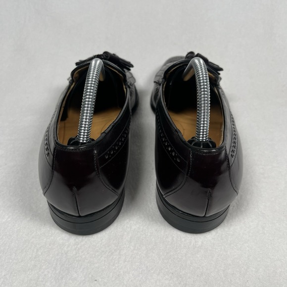 JOHNSTON & MURPHY Limited Leather Burgundy Kiltie Tassel Wingtip Loafer USA Sz 9